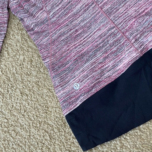 Lululemon Runderful 1/2 Zip Space Dye Camo Berry Rumble Multi Black Size 4 - Picture 7 of 7